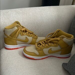 Nike Dunk High Retro PRM "Wheat Gold" sneaker